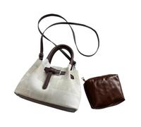 TISHITA Tote Bolso de Hombro Bolso de Mano de Gran Capacidad con PU Impermeable Y Organizador Desmontable Adecuado para Trabajo Universidad Act, Blanco