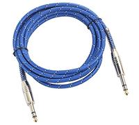 TISHITA TRS Cable Micro Balanceado Conector Macho a Macho Refuerzo de Resorte Antirrotura Adecuado para Músicos Salas de Ensayo Escenario, Azul 3m, 3m