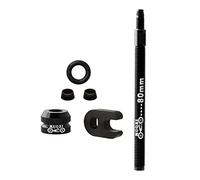 TISHITA Válvula Presta Desmontable Aluminio Liga Junta Caucho Núcleo Extraíble Accesorio Neumático Tubeless para Bicicleta Adecuada para Ciclismo de Montaña C, 80mm Negro