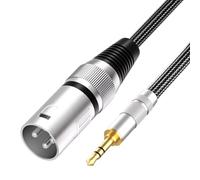 Tisino Cable de 3,5 mm a XLR no balanceado adaptador de conector macho de mini jack de 3,5 mm a XLR para micrófono - 1M