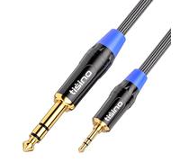 Tisino Cable Jack 3.5 a 6.3, Cable Audio Estéreo HiFi Mini Jack a Jack, Para PCs, Mezclador, Amplificador, Altavoces- 3M