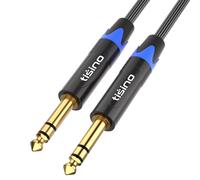 Tisino Cable Jack 6.35 mm, Cable Guitarra 6.3 TRS Para Instrumento, Guitarra Eléctrica, Amplificador, Bajo, Mixer, Teclado- 3M