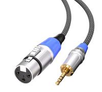 Tisino Cable XLR a Mini Jack, Cable Micrófono XLR Hembra a 3,5 mm para videocámaras, cámaras DSLR, dispositivo de grabación de computadora y más - 3M
