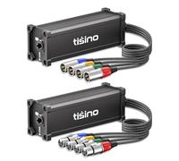 Tisino Caja de audio XLR de 4 canales de 3 pines a través de Ethernet con soporte AEX/DMX, extensor Ethercon RJ45 Cat6 sin blindaje para sonido de escenario, iluminación y estudio de grabación