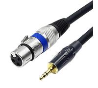 Tisino XLR Hembra a 3,5 mm Cable de micrófono, Cable de Audio Mini Jack estéreo de 3,5 mm Hembra Desequilibrado XLR a 1/8 Pulgadas TRS Cable de Audio AUX