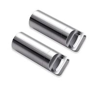 Tisky Paquete de 2 pastilleros portátiles de titanio, impermeables, pequeños pastilleros, mini pastillero para bolso o bolsillo de viaje al aire libre