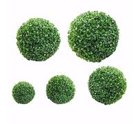 TiSkying Bola de boj artificial, bola de boj artificial verde Buxus boj boj bola boj boj artificial bola redonda decoración hogar exterior
