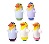 TiSkying Juguete inflable de vaso de pingüino, flotador de piscina, juguete educativo, globo animal, pingüino al aire libre, diversión deportiva, 22 cm, 5 unidades (color aleatorio)