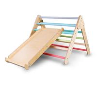 tiSsi® Juego de escalada: triángulo de escalada, tobogán y arco de escalada