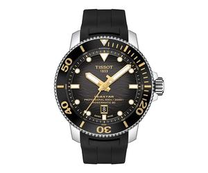 Tissot Mens Seastar 2000 Professional Powermatic 80 316L Caja de Acero Inoxidable Reloj automático, Negro, Caucho, 22 (T1206071744101), Negro -, Reloj automático