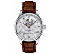 TISSOT Montre Locle powermatic 80 Open Heart Cuir Marron