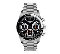 Tissot PR516 Reloj mecánico cronógrafo de Acero Inoxidable 316L con Revestimiento PVD Negro, Gris, 20 (T1494592105100), Gris, Deportivo