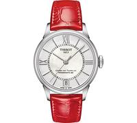 Tissot Reloj analógico Suizo automático para Mujer con Correa de Piel T0992071611800, Rosso, Clásico