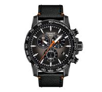 Tissot Supersport Chrono Basketball Edition 316L - Reloj de Cuarzo con Revestimiento de PVD Negro para Hombre, Negro, Cuero, (T1256173608100)