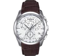 Tissot T0356171603100 - Reloj analógico de caballero de cuarzo con correa de piel marrón