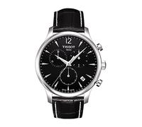 Tissot T0636171605700 - Reloj cronógrafo de caballero de cuarzo con correa de piel negra