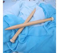 Tissting 1 Par Agujas de Tejer de Madera, Agujas de Tejer de Una Sola Punta Súper Gruesas, Herramienta para Tejer A Mano, para Bufanda, Suéter, Manta, Principiantes, Hecha A Mano(25mm)