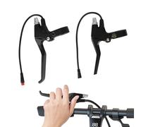 Tissting 1 Par de Palancas de Freno de Scooter Eléctrico 22mm 2 Cables de Aleación de Aluminio Manija de Freno Izquierda Derecha de Bicicleta con Conector Impermeable para Bicicleta Motorizada