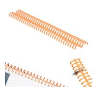 Tissting 10 Uds Naranja Bobinas de Encuadernación 15mm 34 Agujeros Lomos de Encuadernación de Polipropileno Tiras de Encuadernación Kit de Bobinas de Papelería Resistentes al Desgaste
