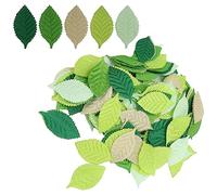 Tissting 150 Piezas Hojas Verdes Artificiales, Hojas Mixtas Hojas de Papel Scrapbooking Rosas Hojas para la Boda Suministros para la Casa de Muñecas Tarjeta Manualidades Decoración de Pasteles