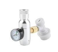 Tissting 16g CO2 Regulador Cargador Cerveza Fabricación de Cerveza Aluminio Presión Calibre Equipo Gas Desconectar Kegerator Adaptador Casa Vino Elaborar Cerveza PSI Cilindro Calibre Válvula(0-60PSI)