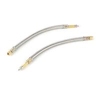 Tissting 2 Uds 25cm/9,8 Pulgadas Extensión De VáLvula De Neumático Flexible Material De Latón De Goma Adaptador De Válvula De NeumáTico para La Mayoría De Camiones, Automóviles, Autobuses