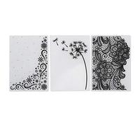 Tissting 3 Piezas Placas de Textura para Estampado, Para Manualidades de Tarjetas y Scrapbooking, Herramienta de Papel y Carton, Para Crear Disenos en Relieve y Proyectos de Artesa