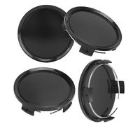 Tissting 4 Pcs Tapacubos Centrales, 74mm/2.9in Negro ABS para Ruedas - Tapas de Centro Universales para Coche, Camión y Remolque, Fácil Instalación y Protección Duradera