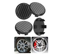 Tissting 4 Pcs Tapas para Llantas, OD 54mm ID 49mm Tapacubos Centrales Universales ABS Plástico Negro Tapas de Centro Rueda Accesorios para Coche