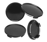 Tissting 4 Pcs Tapas para Llantas, OD 63mm ID 58mm Tapacubos Centrales Universales ABS Plástico Negro Tapas de Centro Rueda Accesorios para Coche