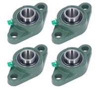 Tissting 4 Piezas Rodamientos de Brida 25 mm ID, Cojinetes de Brida UCFL205 Rodamientos Autoalineables, Bloque de Rodamiento de Bolas de Hierro Fundido Horizontal Autoalineable para Impresora 3D