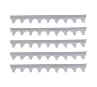 Tissting 5 Piezas Cubre Huecos para Cocina de Silicona Suave y Cortable, Barrera Protectora contra Suciedad para Estufa y Encimera, Limpieza Fácil, Relleno de Huecos para Electrodo (Gris)