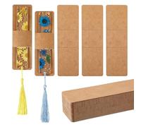 Tissting 50 Uds. Fundas Marcapáginas Kraft 5,9X1,8 Pulgadas Soporte para Marcapáginas DIY, Tarjetas de Exhibición en Blanco Marcapáginas Molde para Exhibición para Joyería de Ganchillo(Marrón)