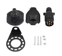 Tissting 7Pin Trailer Plug Socket Connector Adapter Bracket, 12N Standard Towing Towbar Electrical Connection for Caravan Trailer Lights