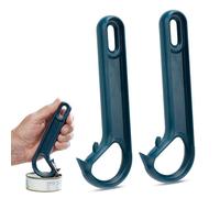 Tissting Abrelatas de 2 Piezas con Anillos de fácil Apertura, abridor de latas Manual, abridores de tarros, ayudante para Personas Mayores con Manos débiles, Color Morado (Azul)
