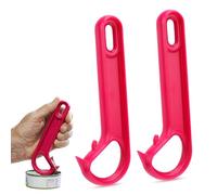 Tissting Abrelatas de 2 Piezas con Anillos de fácil Apertura, abridor de latas Manual, abridores de tarros, ayudante para Personas Mayores con Manos débiles, Color Morado (Púrpura)