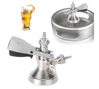 Tissting Acoplador de Barril G5/8 G Tipo Dispensador de Grifo de Cerveza de Acero Inoxidable con Válvula de Alivio de Presión de Seguridad, Kegerator de Cerveza de Barril