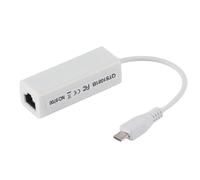 Tissting Adaptador de Red USB Micro A RJ45, Extensor Puerto Ethernet 10/100Mbps, compatible USB 2.0, Control Flujo Full Duplex IEEE 802.3x, Red de cambio automático 10/100Mbps,