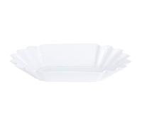 Tissting Bandeja Muestras Café PP 22.3x13x3.5cm Blanco Negro - Contenedor Alimentos Seguro Microondas Para Granos Cafeterías Restaurantes Hogar (Blanca)