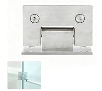 Tissting Bisagra de Ducha, Bisagra de Acero Inoxidable 304 Doble Apertura 90 Grados con Almohadillas Engrosadas para Puertas de Vidrio de 8-12 mm para Baños Pequeños y Hogares