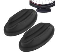 Tissting Bloque elevador de rueda delantera de bicicleta, soporte de rueda delantera, soporte de rueda delantera estable para entrenador de rodillos, superficie suave para neumáticos y suelo