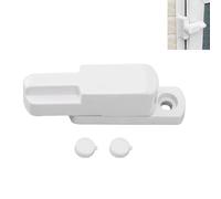 Tissting Bloqueo para Ventanas, Cerradura Ventana 40mm Sash Blocker Aleación de Aluminio Jammer Cerradura de Seguridad Tipo T Cerraduras de Puertas Cierre de Ventanas Niñon Restrictor Ventana Blanco