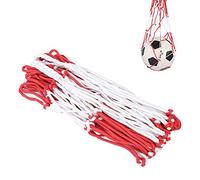 Tissting Bolsa Transporte Malla Deportes 1.24m Rojo Blanco - Contenedor Balones Fútbol Baloncesto Voleibol Capacidad 15 Unidades Portátil