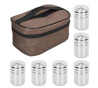 Tissting Botes Especieros Sazonadores, 6 Piezas Acero Inoxidable con Bolsa Cocina Exterior Acampada BBQ