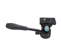 Tissting Cabeza Fluidica Tripode, Cabeza Panoramica 360 Grados con Hidraulico Giratoria para Video Aluminio Ajuste -70° +90° Pieza Base 45mm Tornillo 3/8 Soporte 5kg para C