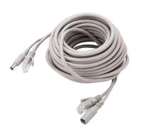 Tissting Cable Ethernet RJ45+DC para CCTV, Cable Cat 5 Integrado con extensión de energía 5M/10M/15M/20M, Compatible con 2.1mm/5.5mm Jack para cámaras IP y Sistemas NVR 10Mbps/100M (10m)