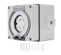 Tissting Caja de Entrada de Energía para Generador 30A NEMA L14-30C IP66 - Conector de Enchufe Hembra Twist Lock para Transferencia y Equipo de Soldadura