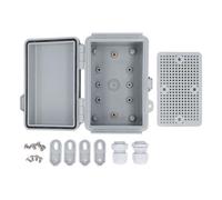 Tissting Caja Eléctrica Exterior IP67 ABS 3.9x5.9x3.5 Pulgadas Bisagra Acero