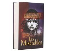 Tissting Caja Fuerte Libro con 2 Llaves, 22 x 15 x 4,5 cm Caja de Seguridad en Forma de Libro de Les Miserables Páginas Reales Metal Secretos Caja de Almacenamiento con Candado para Efectivo Joyería