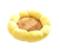 Tissting Cama para Mascotas, Cama para Gatos con Forma de Dona, sofá Redondo para Gatos con Soporte de Felpa y Lados elevados, Linda Forma de Flor, Suave y cómoda Cama Redonda para Perros